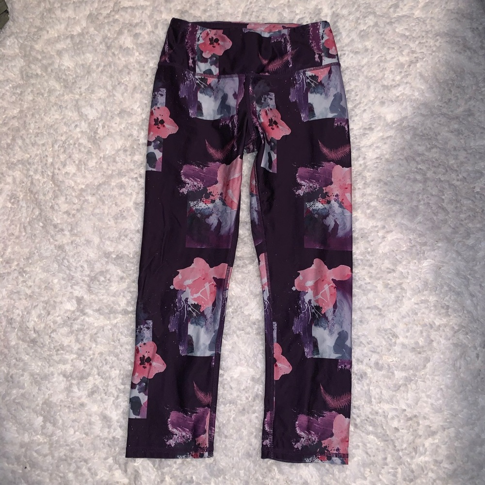 Athletic cropped leggings - XS - floral